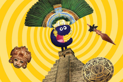 Tikkit de Museumkidsmascotte reist door de tijd - Azteken
